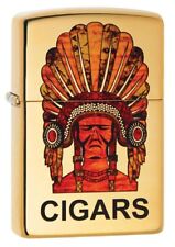 Zippo Native American Cigars, Fusion Lighter, High Polish Brass NEW IN BOX picture