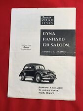 1950 DYNA PANHARD  120 SALOON AUTOCAR ROAD TEST REPRINT BROCHURE Rare 4 Page picture