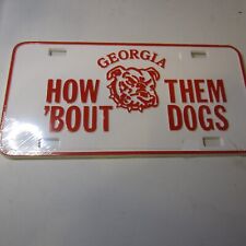 10 VTG Georgia Bull Dog HOW BOUT THEM DOGS  Booster License Plate New Sealed picture