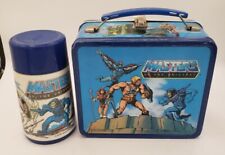Lunch Box - Vintage 1983 - Metal/Tin - HE-MAN MASTERS OF THE UNIVERSE W/THERMOS picture