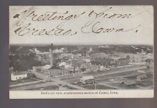 Cresco IOWA 1908 BIRDSEYE VIEW South West Section nr Decorah Lime Springs IA picture