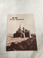 Original M&W Dual Wheels OL Tractor Brochure John Deere Case IH Oliver Massey  picture