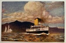 c1900s Scotland UK Ship Postcard On the Clyde Cal Co Steamer Returning Rothesay picture