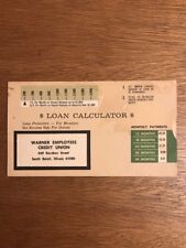 Vintage Warner Employees Credit Union South Beloit, Illinois Loan Calculator  picture