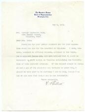 1921 Frederick H. Gillett Speaker of the House Signed Autograph Typed Letter TLS picture