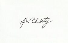 ASTRONOMER JAMES W CHRISTY SIGNED INDEX CARD DISCOVERED CHARON MOON OF PLUTO picture