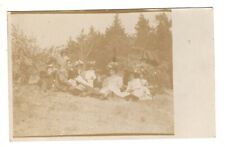 Postcard RPPC Family In the Woods Antique picture