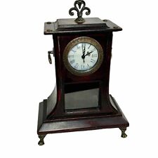 Dark Brown Antique-Inspired Mantel Clock picture