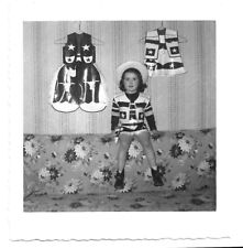 Little Girl With Western Cowgirl Outfits, Vintage Snapshot Photo picture