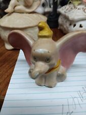 Disney Ceramic Dumbo Little Blue Eyed Elephant Vintage Figurine Used picture