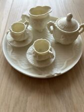 Miniature Porcelain Ivory Tea Set 8 Pcs picture