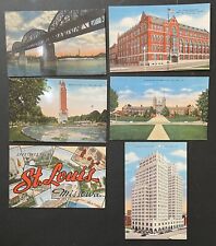 St. Louis MISSOURI vintage postcard lot of 6 picture