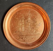 LORD NELSON'S FLAGSHIP HMS VICTORY COPPER PLATE MADE FROM SHIP picture