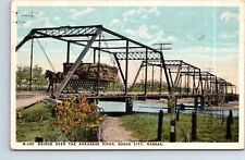 Fred Harvey Postcard Kansas Bridge over the Arkansas River Dodge City RPO picture