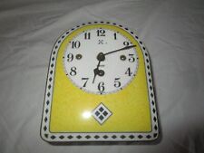 Antique 8 Day Porcelain Enamel Face Wall Clock H A C Art Deco Germany picture
