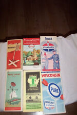 6 VERY FINE OLD MAPS. 1950 OR 60 CENSUS, IOWA, MN. PRNN, WIS. ILL. CENT. STATE picture
