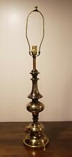 Vintage Leviton Heavy Solid Brass Candle Stick Table Lamp 34