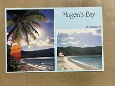 Postcard Virgin Islands St Thomas Magen's Bay Beach Sailboat Vintage PC picture