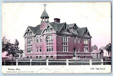 Wadena Minnesota MN Postcard High School Exterior Building c1906 Vintage Antique picture