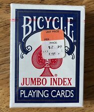 VINTAGE BICYCLE  JUMBO INDEX SEALED-NEW IN BOX picture
