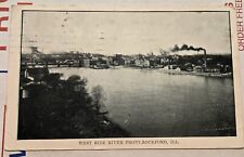 Used 1911  Postcard  West Side River Front  View Rockford Illinois IL M28  picture