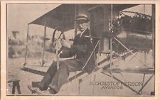 Postcard Silas Christofferson Early Aviator 1910 Biplane San Francisco CA picture