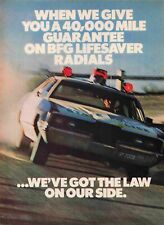70'S State Police Bfg Tires Lifesaver Radials Law 1970'S Print Advertisement picture