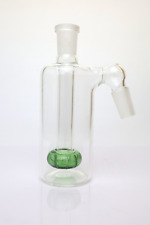 14mm Male Thick Glass Clear N' Green Ash Catcher 45 degree Water Pipe Attachment picture