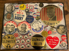 Barry Goldwater  presidential campaign jugate pinback buttons  47 picture