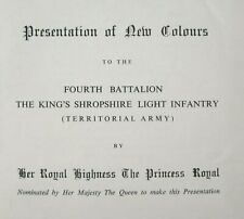 British Army King's Shropshire Light Infantry 4th battalion New Colours 1964 picture