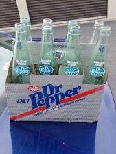 Diet Dr Pepper 8 Pack 16 Oz Glass Bottles Vintage Empty Sugar Free W/Case picture