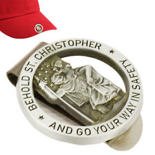 Visor Clip St Christopher & Our Lady Highway Medals Catholic Pewter Vintage Car picture
