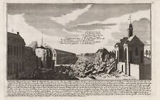Berlin Spandau Street Explosion Powder Tower Engraving Schleuen Copperplate 1780 picture