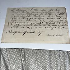 1837 West Hartford CT Probate Document: Sabrina & Joseph Colton Genealogy picture