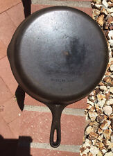 vintage unmarked #10 Wagner cast iron skillet 11 3/4” Made in USA no spin  picture