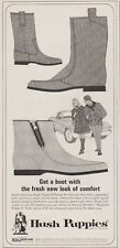 1967 Hush Puppies Boots Shoes - Happy Couple Corvette Sports Car - Print Ad Art picture