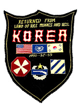 vtg Authentic Korean War Soldier Back Patch veteran Rice paddies & Hell picture