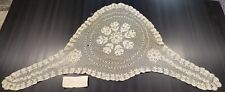 200+ Yr Old Antique Tambour Lace Headscarf Shoulder Scarf Shawl With Provinance  picture