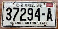 COOL, RUSTIC  1956 1957 1958 ARIZONA COMMERCIAL TRUCK LICENSE PLATE, 37294-A picture