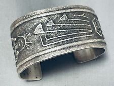 IMPORTANT CHEE SYMBOLIC NAVAJO STERLING SILVER GEOMTRIC BRACELET picture