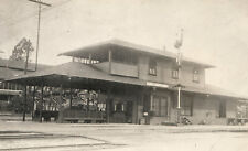 Empire Railroad Depot Railway Station Panama Canal Zone Real Photo Postcard RPPC picture