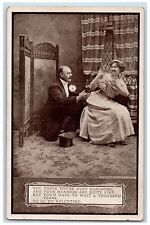 Valentine Old Man Lusting After Young Girl Vernfield Pennsylvania PA Postcard picture