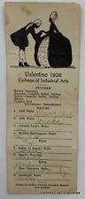Original 1926 Valentine Dance Card College of Industrial Arts Denton Texas TWU picture