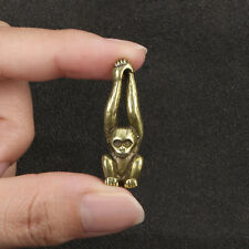 Solid Brass Monkey Figurine Small Statue Home Ornament Figurines Collectibles picture