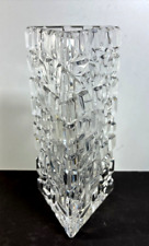 Tiffany & Company Sierra Cut Geometric Textured Rock Vase Triangle Shape 7.5