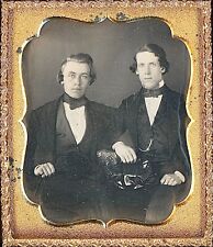 Handsome Light Eyed Men Holding Hats Pinky Ring 1/6 Plate Daguerreotype S542 picture