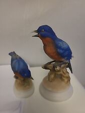 Very Rare Lefton Blue Bird On Pirch Vintage Porcelain Signed,  Numbered Stamp picture