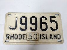 Vintage 1950 Rhode Island license plate J9965 picture