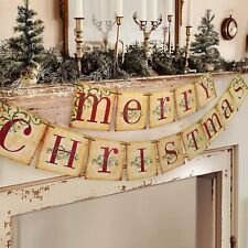Christmas Decorations - Vintage Merry Christmas Banner - Retro Nostalgic Traditi picture