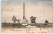 Postcard RPPC 1905 Soldiers Monument in Ephrata, PA picture